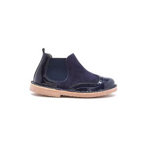 Childrenchic Classic Patent Chelsea Boot, Blue